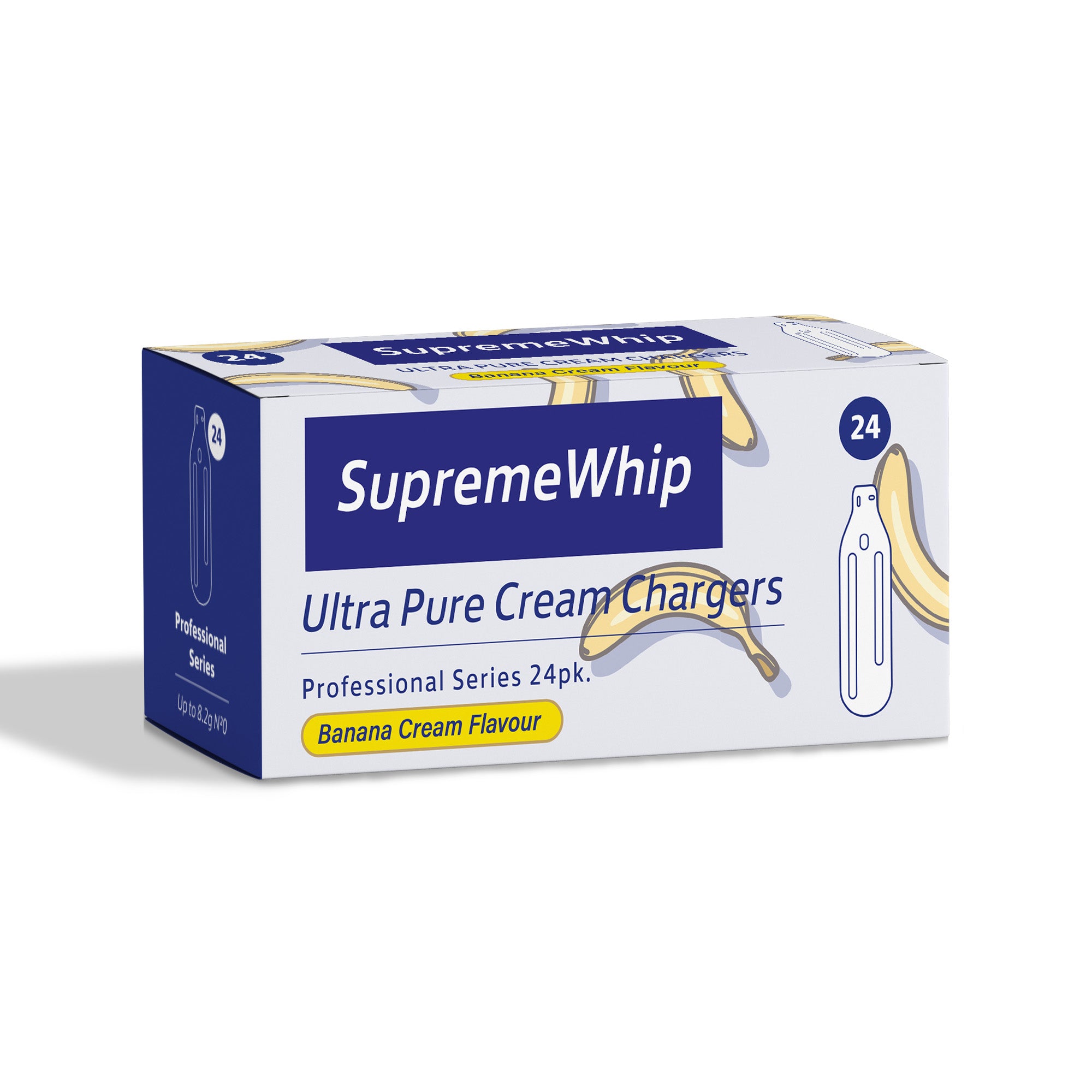 SupremeWhip BANANA Cream Chargers - 25 x 24 pack (1 Carton) *NEW 2022*