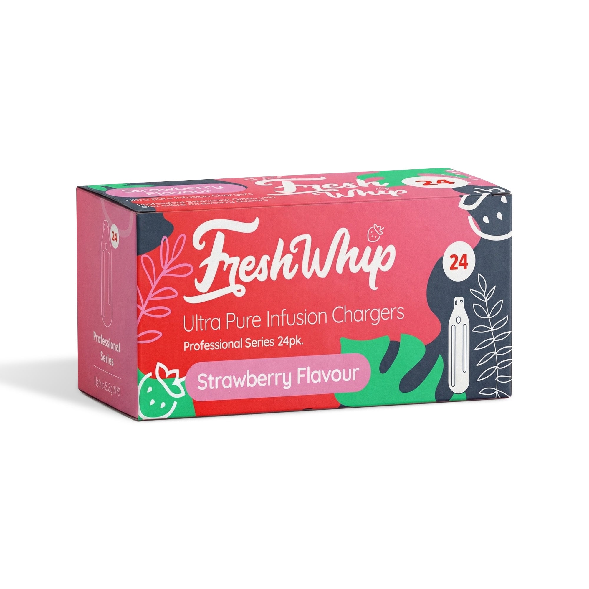 FreshWhip STRAWBERRY Cream Chargers - 25 x 24 pack (1 Carton)