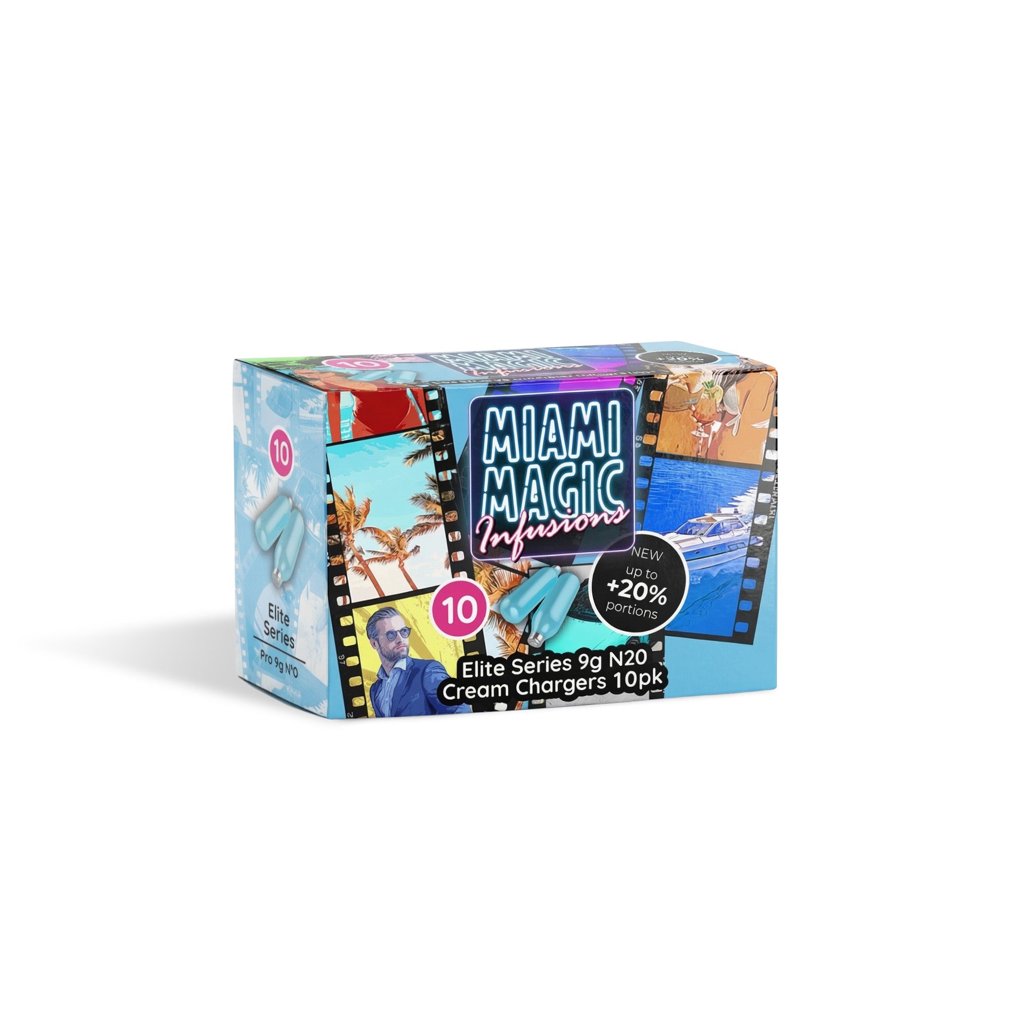 CLEARANCE  Miami Magic 9g Cream Chargers - 10 Pack
