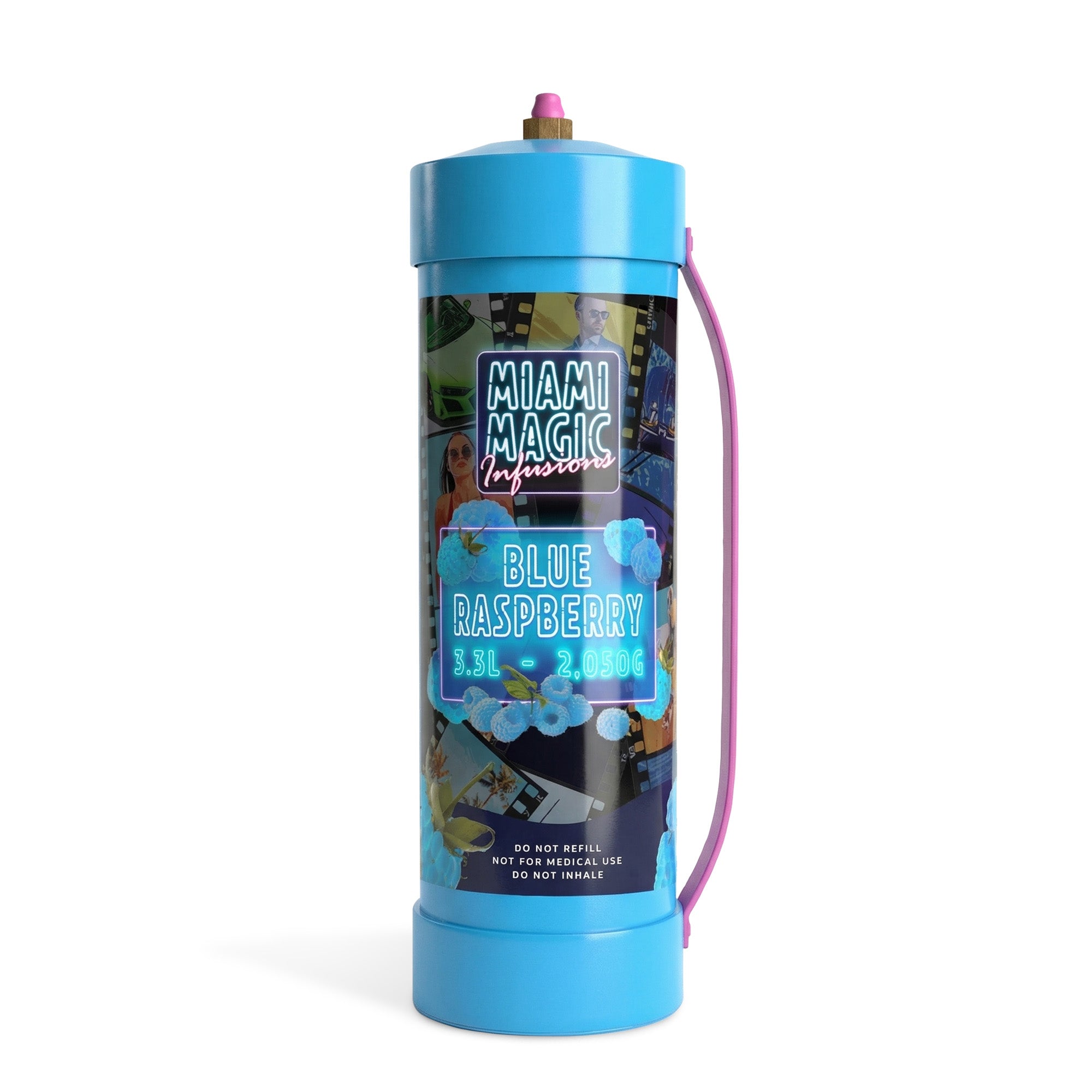 *NEW* 1 x Miami Magic 2kg/3.3L BLUE RASPBERRY Cream Charger